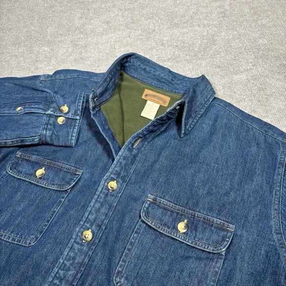 Field & Stream Other - Field & Stream Shirt Mens XL Blue Denim Fleece Lined Heavyweight Shacket Work